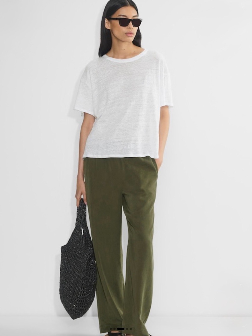 Aritzia Winnifred drawstring pants olive green XXS NWT